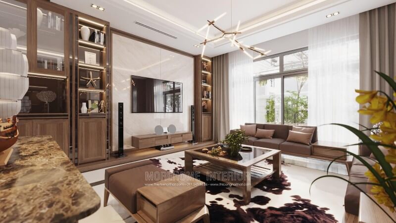Các mẫu trang trí phòng khách ấn tượng