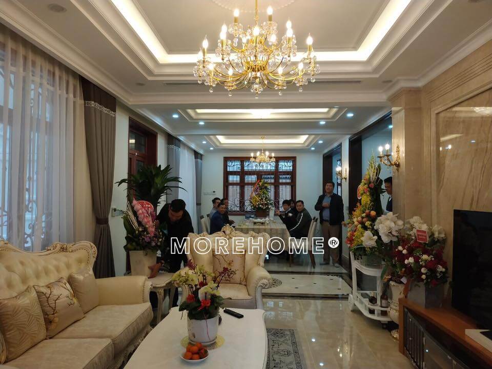 Thi công nội thất phòng khách sang trọng cho biệt thự tân cổ điển Danh sách các mẫu bố trí phòng khách đẹp tiện nghi