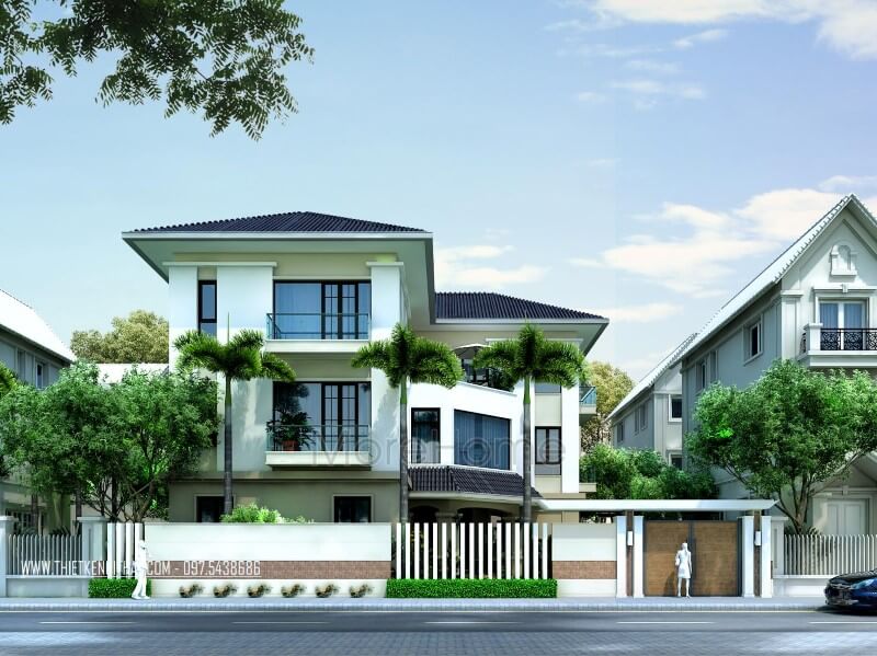 Thiết kế kiến trúc biệt thự vườn hiện đại tại Móng Cái Quảng Ninh thiết kế biệt thự hiện đại