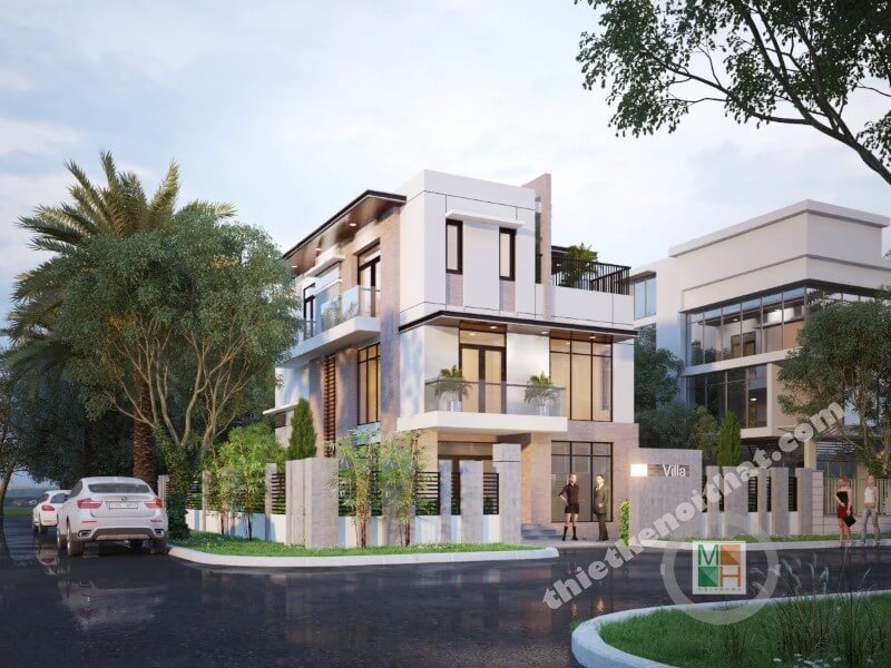 Mẫu thiết kế kiến trúc villa hiện đại cao cấp tại KĐT Phú Mỹ Hưng, Sài Gòn thiết kế biệt thự hiện đại