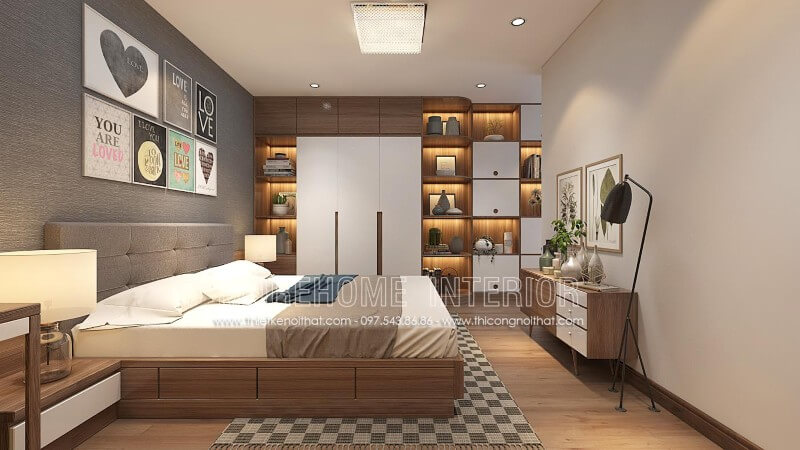 Giường ngủ chung cư hiện đại